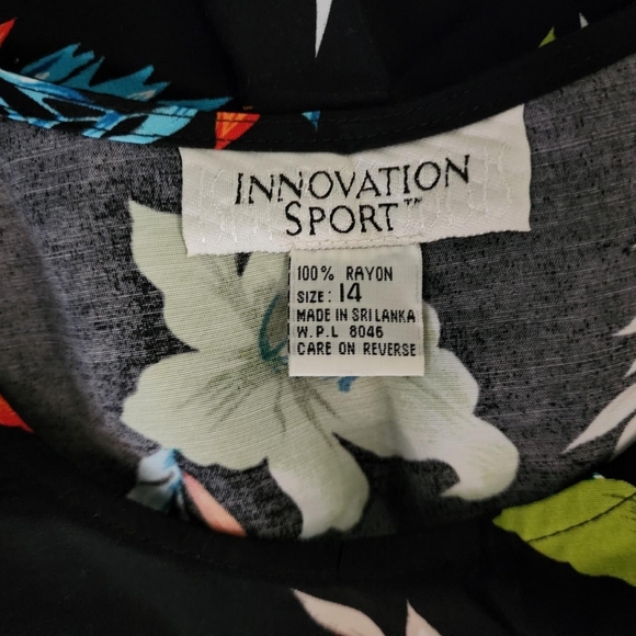 NEW! Deadstock 90s sz 14 Black Maxi Tropical Vacation Corset Back Dress Sundress - Picture 3 of 7